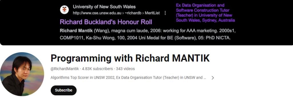 Programming with Richard MANTIK
